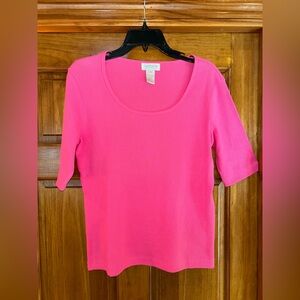 Jones New York Pink Short Sleeve Tee